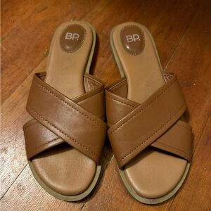 BP women’s leather style slides size 8
